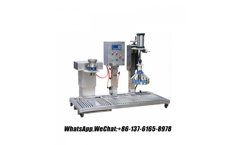 專為油、油漆、洗滌劑等設計的工業用定制液體灌裝機 3.5 加侖桶裝填料 3